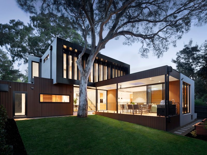 Fibre cement clad modern home